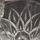Set of 4 glasses of water/wine foot in vintage shell chiseled crystal
