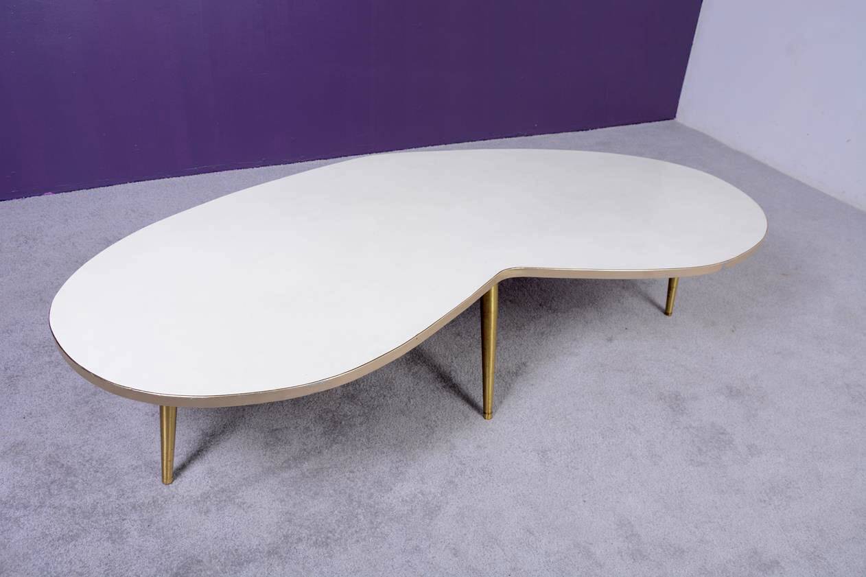 Free-form coffee table dating from the 60s,