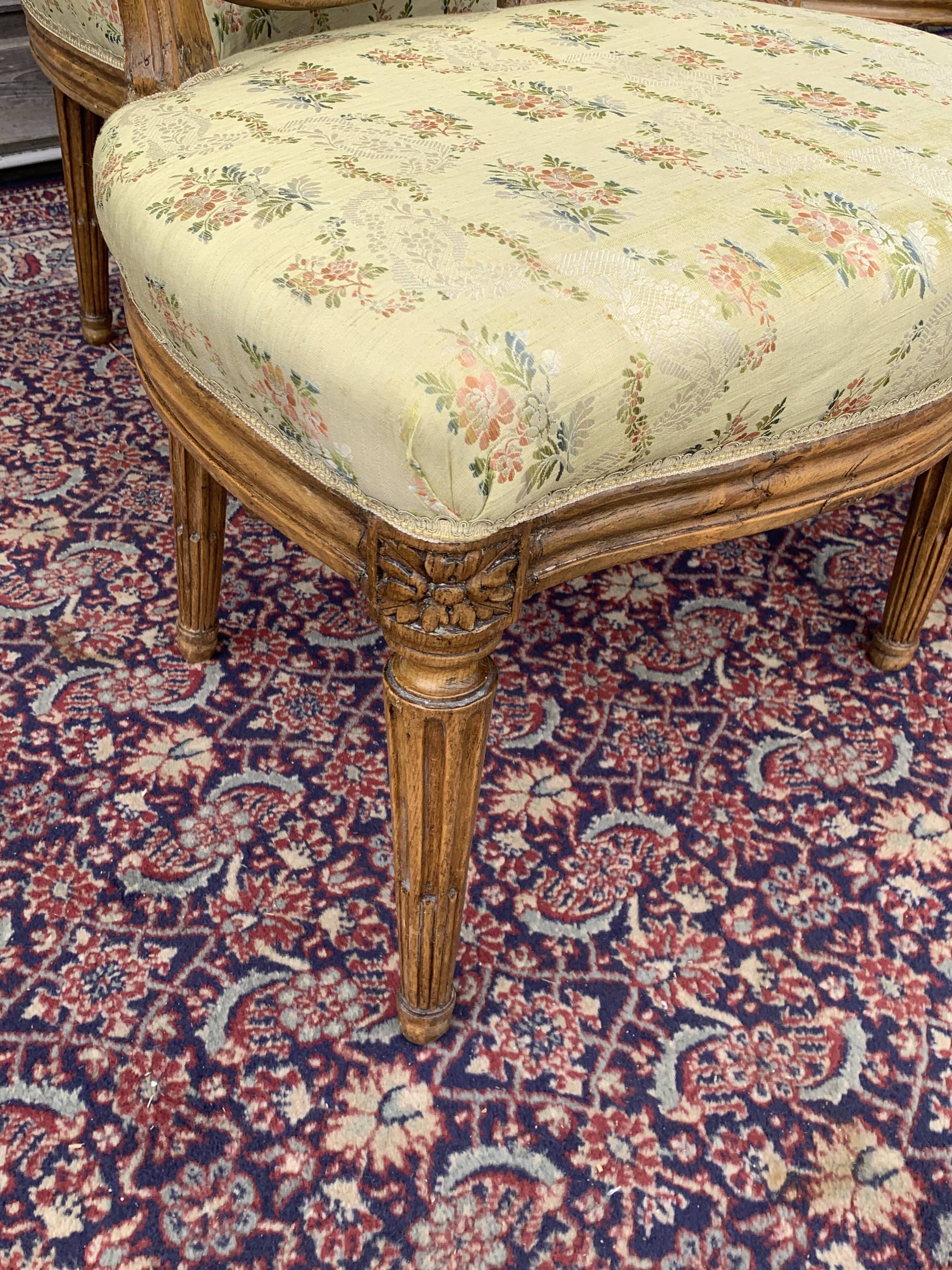 Set of four chairs stamped louis XVI period