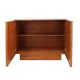 Paire contemporain de buffets italiens en bois massif et travertin