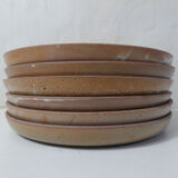 6 flat plates in Vintage stoneware