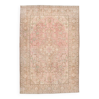 6x9 dusty pink wool persian rug 287x192cm