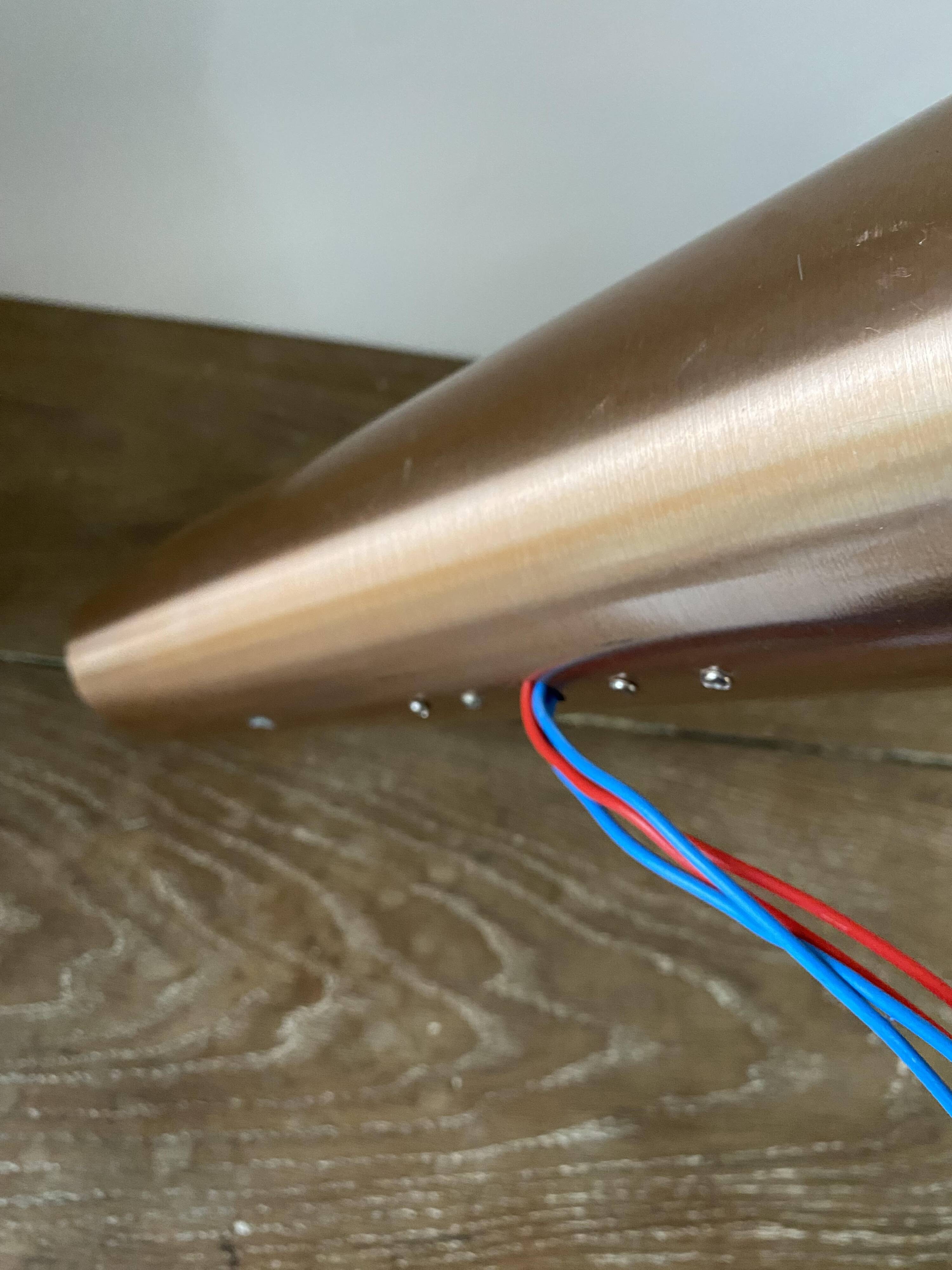 N3 Sconce Fuga XL copper / rosé wall light Raak Komulainen 1970 vintage