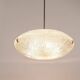 Lustre Kalmar Discus en Verre Texturé et Nickel Midcentury, Autriche, Années 1950