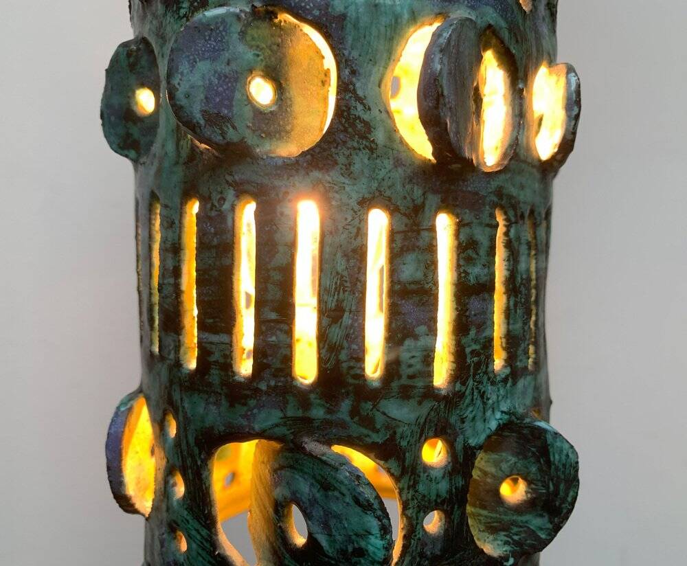 Mid-century ceramic pendant lamp, 1960s