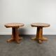 Pair of antique round coffee tables