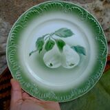 Lot 5 earthenware dessert plates from Digoin and Serreguemines