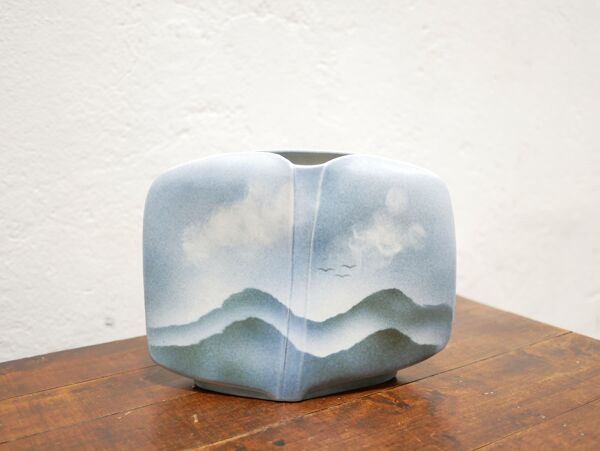 Vase vintage en céramique par la manufacture Virebent