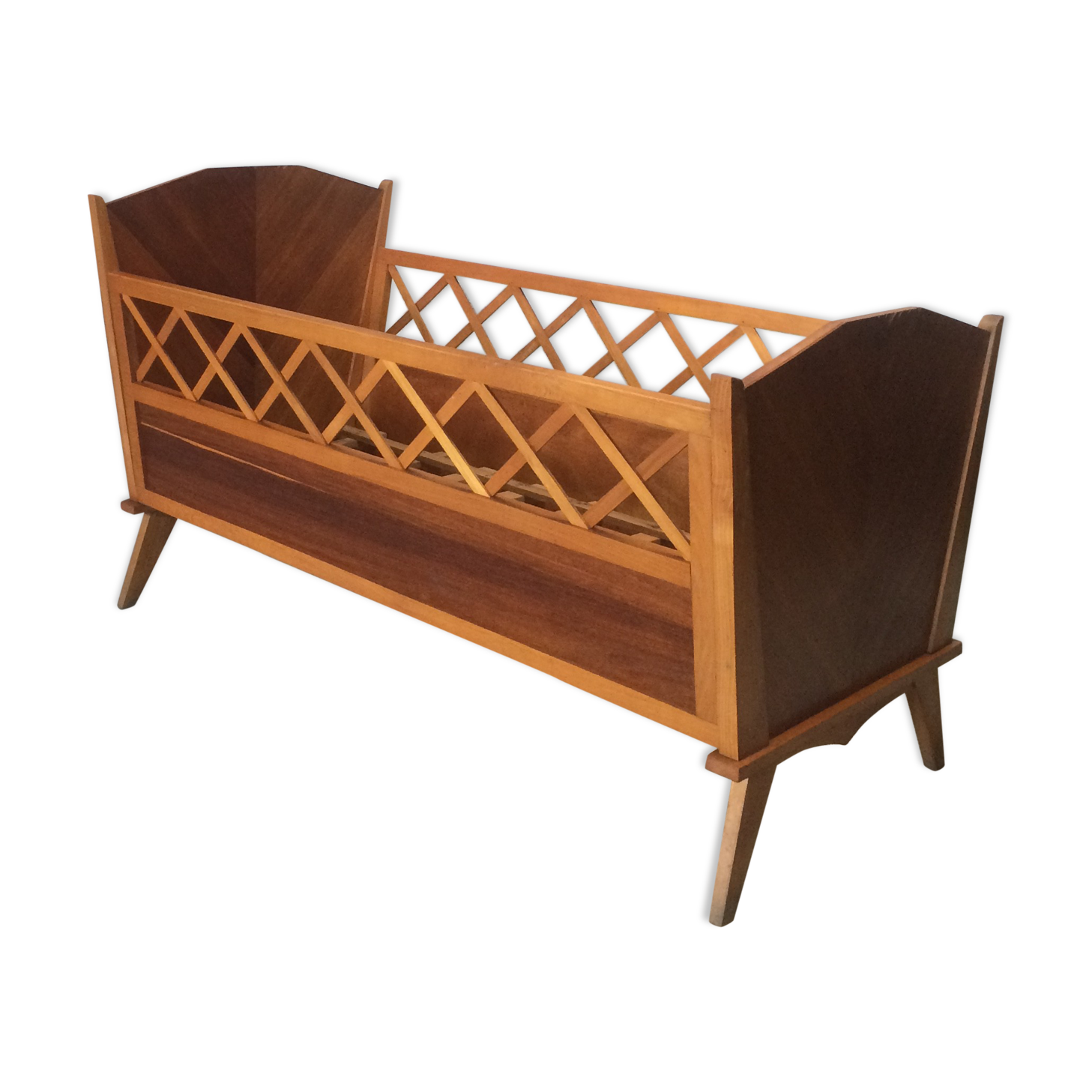 Compass baby bed 50s wooden crossbars