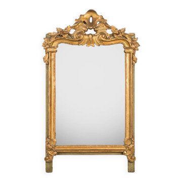 Miroir ancien à fleurs, XIXe siècle