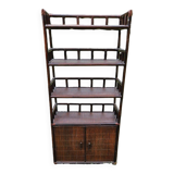 Vintage rattan and bamboo shelf
