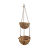 Hanging wicker pot