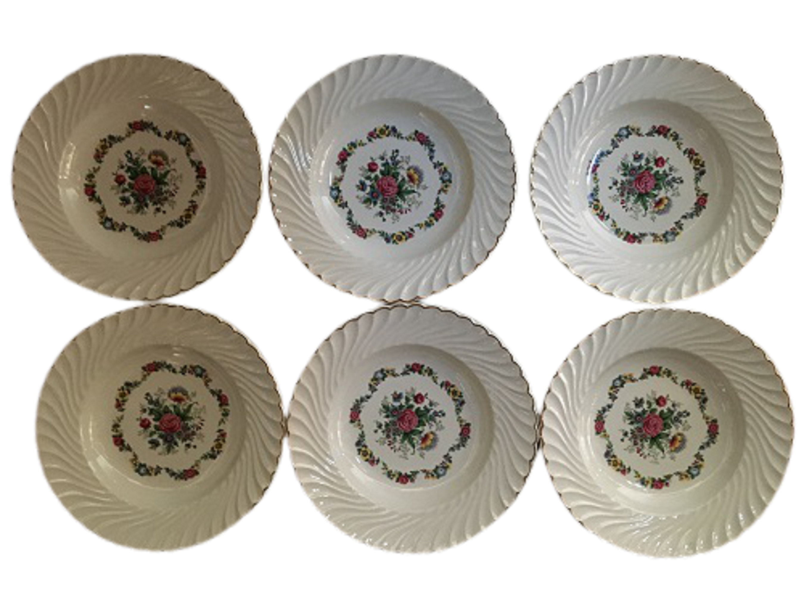 Set of 6 plates "luneville" model tradition, vintage