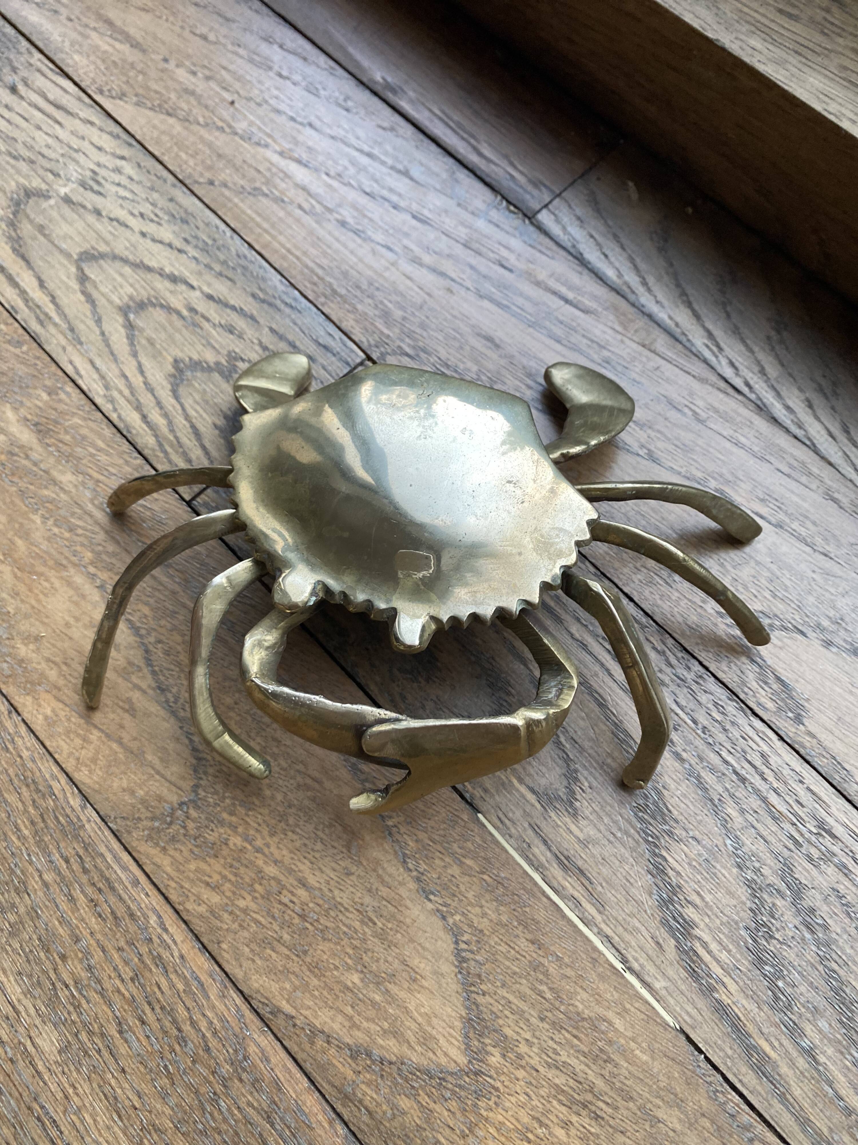 Brass crab ashtray