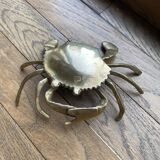 Brass crab ashtray