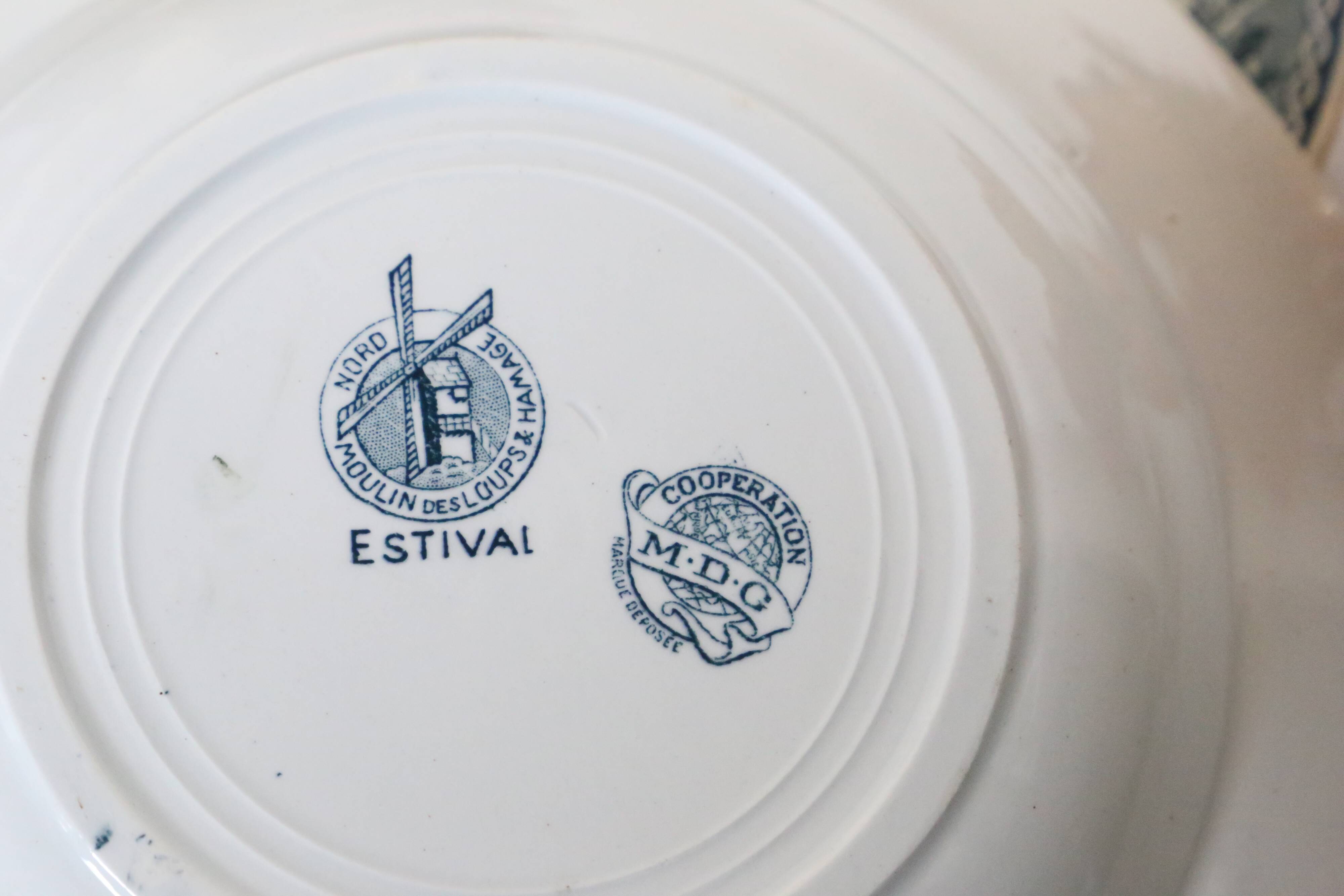 Deep plates x5, iron earth, Estival model from Saint Amand