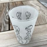 Verre vintage signé Cabu