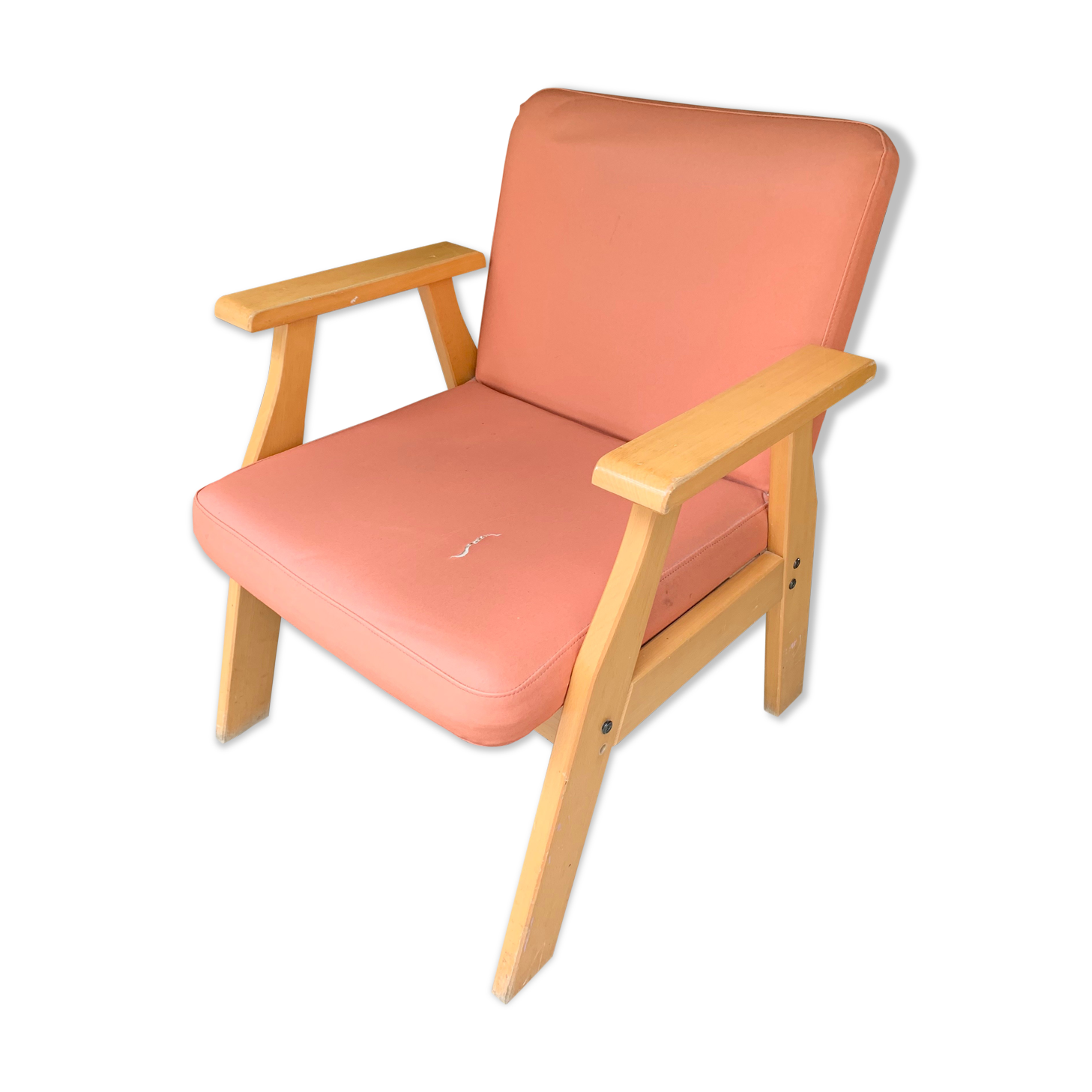 Light wood armchair