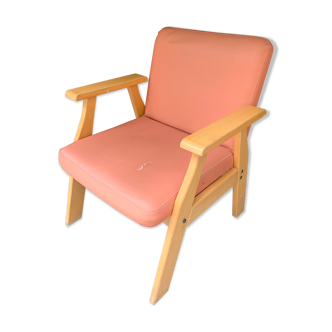 Light wood armchair