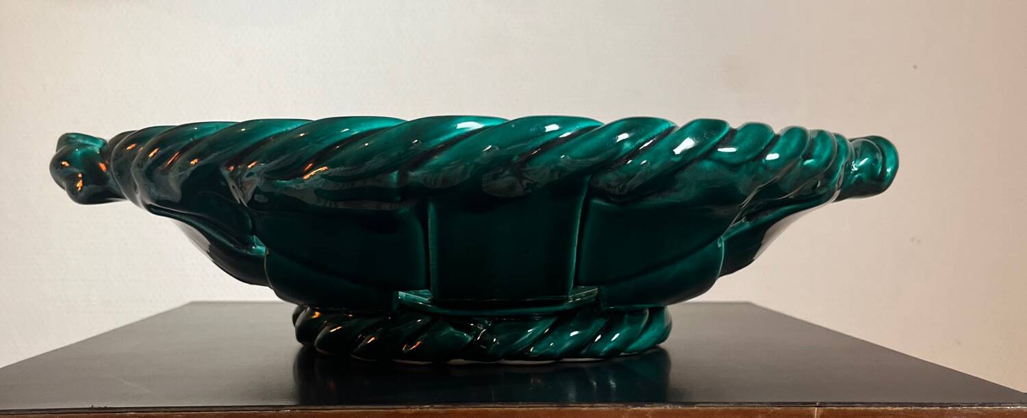 Vallauris ceramic flat basket