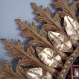 Vintage golden sun mirror