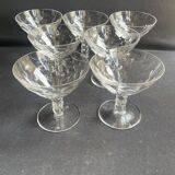 7 Baccarat Saint Hélier champagne glasses