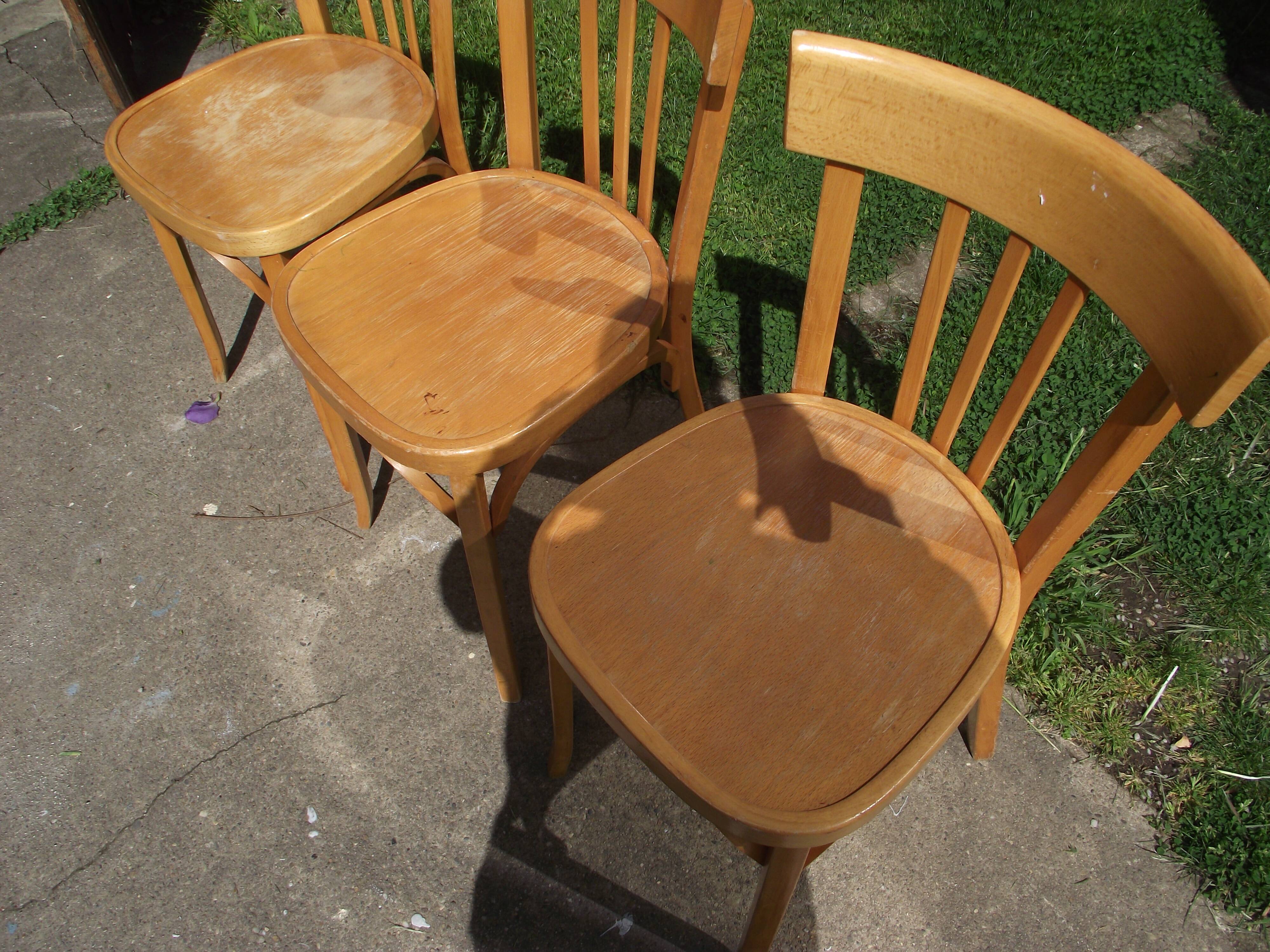 3 Bauman bistro chairs