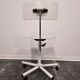 1980s Vintage Industrial Swivel Chair with Adjustable Backrest and Cas