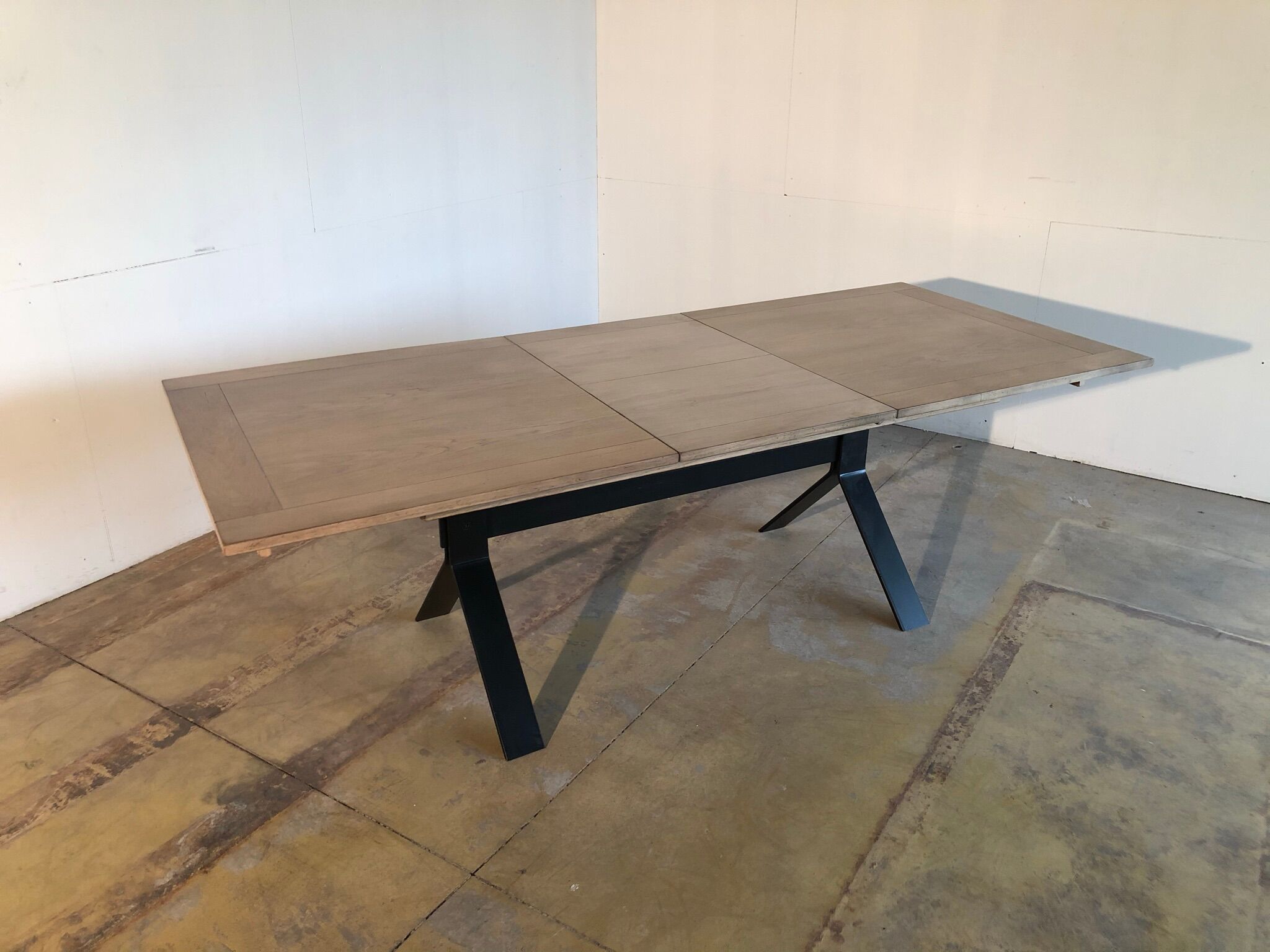 Industrial extension dining table