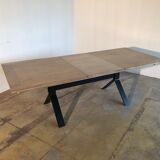 Industrial extension dining table