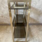 Glass and brass shelf