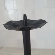 Large metal candlestick in Brutalist style