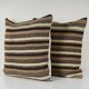 Set of 2 vintage kilim cushion covers 61x61 cm