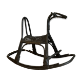 Rocking horse in rattan and bamboo