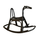 Rocking horse in rattan and bamboo