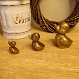 Vintage Solid Brass Ducks