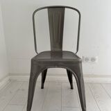 Stackable Tolix Chair - The Original Hammered Grey