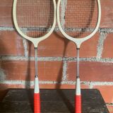 Vintage 70s GEGE Plastic + Metal Badminton Racket Pair