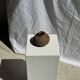 Small round ancient vase in engraved terracotta, Indonesian polychromy H10 D1