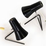 Black Table Lamps by Josef Hurka for Drupol, 1960s, Set of 2