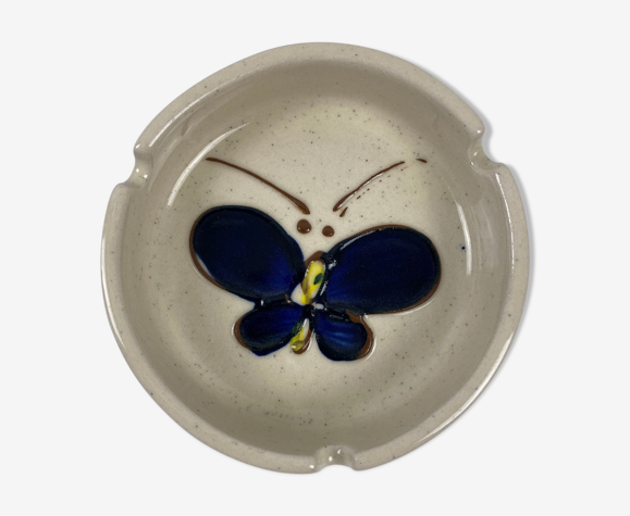 Cendrier en céramique vintage papillon