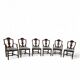 6 x English mahogany Hepplewhite chairs / 1920s
