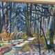 Swedish Oil on Canvas – “Forest” by Eyvind Olesen – Dated 1957