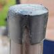 3 wooden and tube school stools