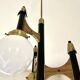 Lustre cascade de 3 globes Targetti 1950
