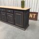 Old cabinet 4 doors 2 drawers in solid oak