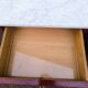 Set of 2 wooden and marble bedside tables.