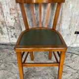 Vintage BAUMANN Mado Wood Bistro Chair with Green Seat