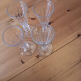 4 antique champagne flutes