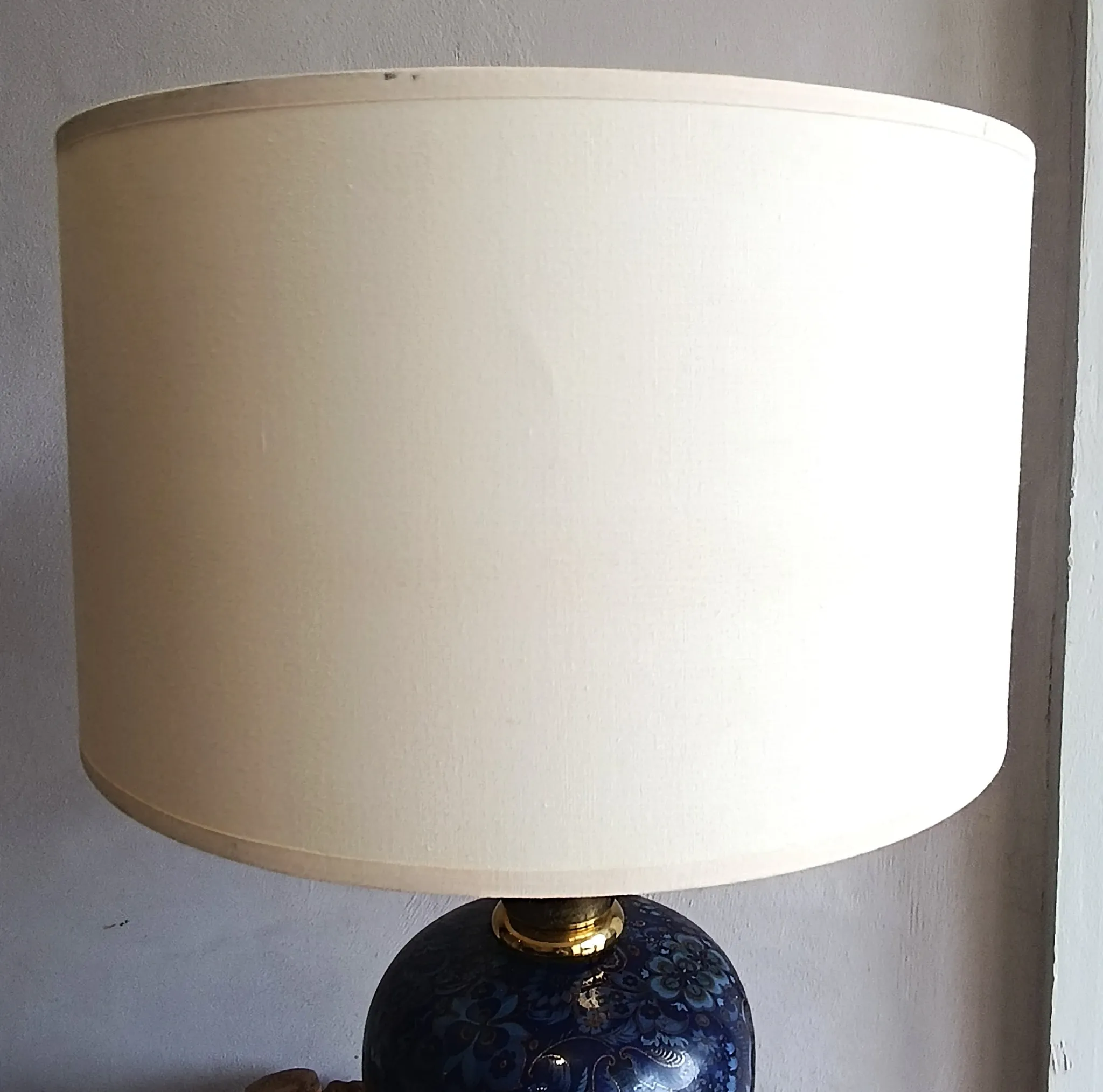 LE DAUPHIN lamp in vintage ceramic and brass
